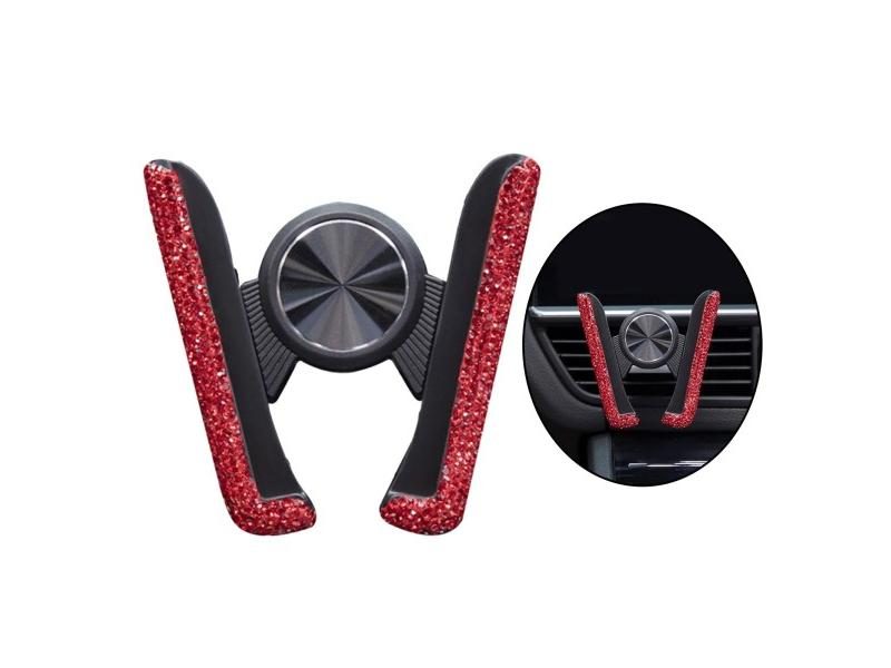 Car Phone Holder Women Diamond Crystal Car Vent Mount Clip Interior Accessories Carousel 1