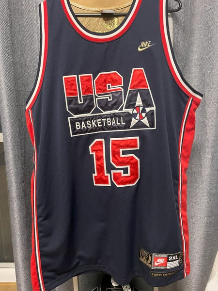 Vintage Nike USA Olympic Dream Team Basketball Magic Johnson Jersey Carousel 1