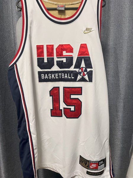 Vintage Nike USA Olympic Dream Team Basketball Magic Johnson Jersey Carousel 1