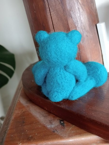 Tiny needle felted teddy Carousel 2