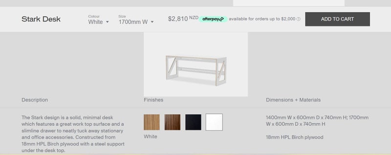 Designer Tim Webber Stark Desk - new $2810 Carousel 1