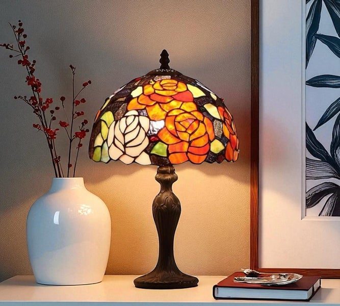 Tiffany Table Lamp (26cm Shade) New Design Carousel 2