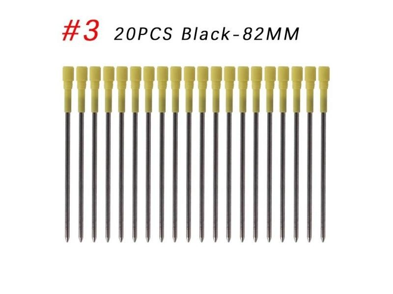 10/20Pcs Different Metal Ballpoint Pen Refills Blue Black Office School Carousel 1