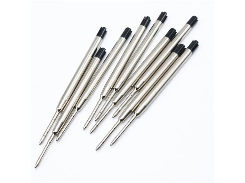 5 Pcs Metal Pen Refills 0.7mm Black Blue Ink Medium Nib Ball Point Carousel 1