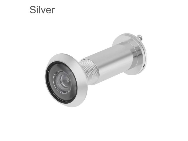 5 Inch Silver Zinc Alloy Door Knocker 180 Degree HD Door Viewer Carousel 1