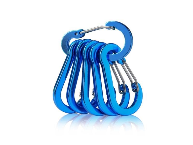 6pcs Alloy Aluminum Carabiner Travel Hook For Camping Mountaineering Carousel 1