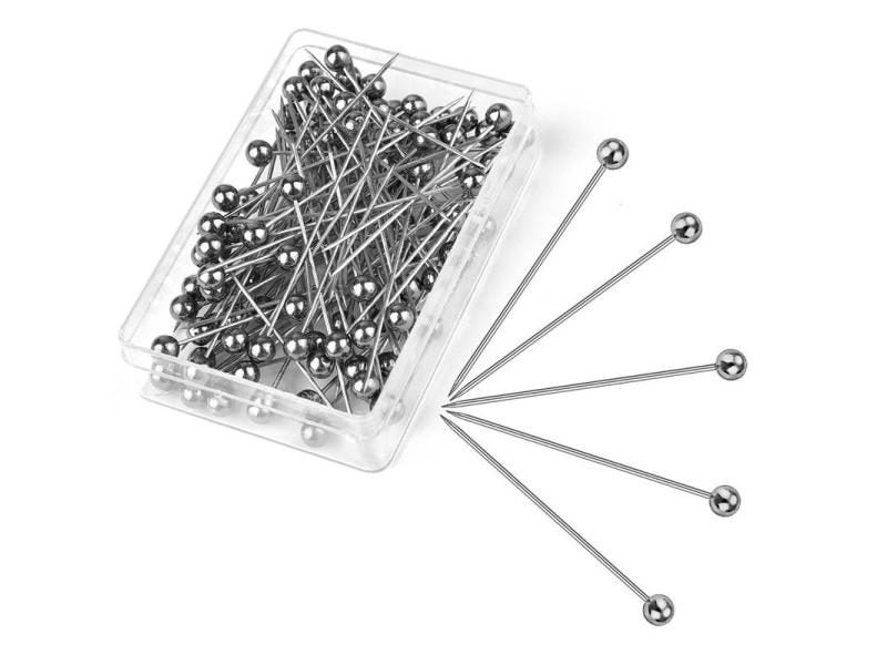 50/100Pcs Fashion Sewing Needles Colored Glass/Ceramics Head Bead Pin Stitch Carousel 1