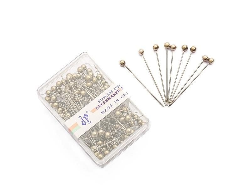 Hot Sale 100Pcs Sewing Pins 38mm Pearl Ball Head Push Pins Straight Quilting Carousel 1