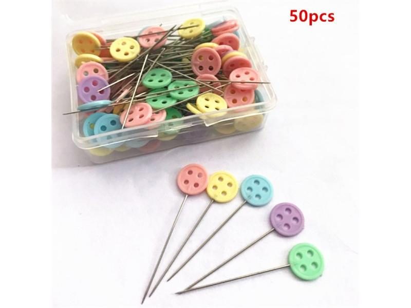 New 50Pcs Dressmaking Pins Embroidery Patchwork Pins Accessories Tools Sewing Carousel 1