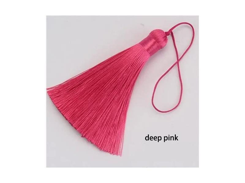 16cm Chunky Tassels Handmade Silky Floss Tassels With Cord Loop For Jewelry Carousel 1