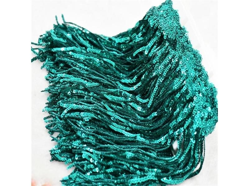 1 Yard Sequins Tassel Fringe For Sewing In Clothes Decorative Trimmings 17cm Carousel 1