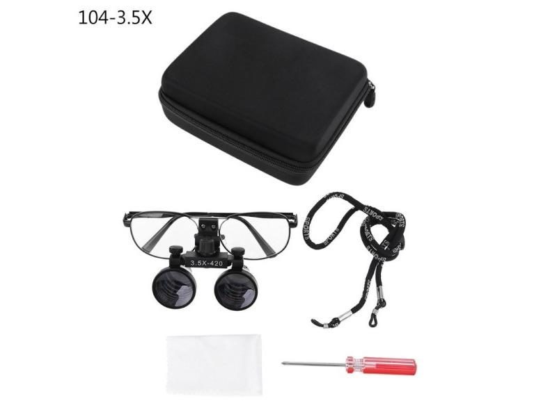 3.5X 2.5X Head Wearing Dental Loupe Ultralight Binocular Magnifier Goggle Carousel 1