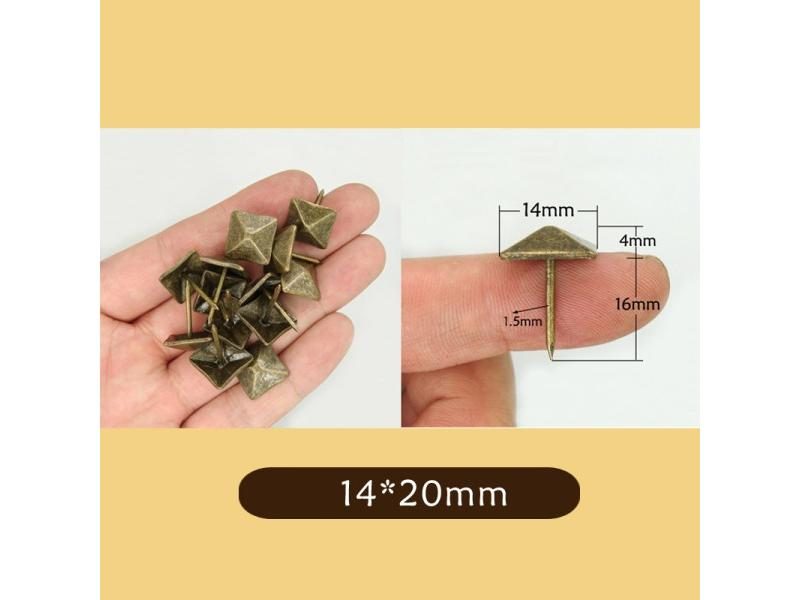 10x Upholstery Nails Tacks Studs Furniture Pins With Square Nailhead Carousel 1