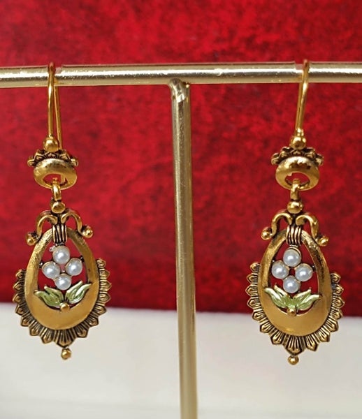 WINTER CHEER at $1RES!! Thee Most EXQUISITE LARGE ART NOUVEAU INSP EARRINGS Carousel 2