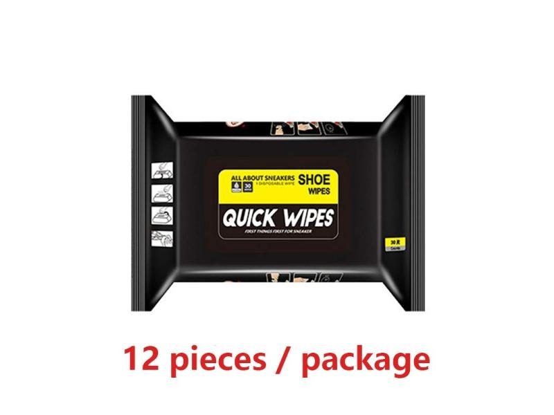 12/30pcs Disposable Shoes Clean Wipes Portable White Shoes Cleaning Care Wipes Carousel 1