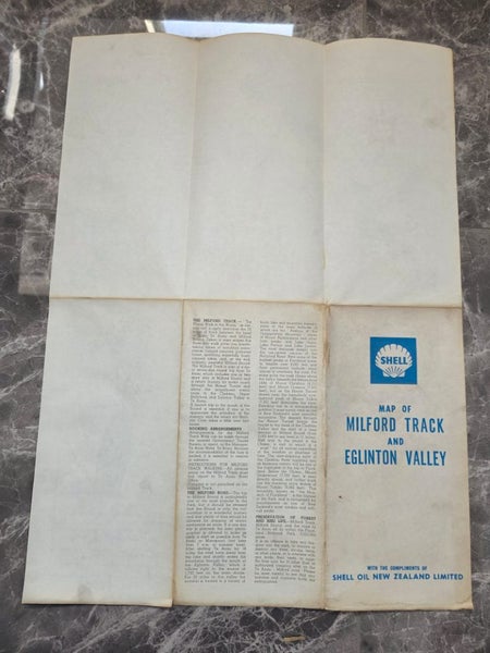 Vintage 1960s SHELL Map of Milford Track and Eglington Valley - Wall Art Carousel 5