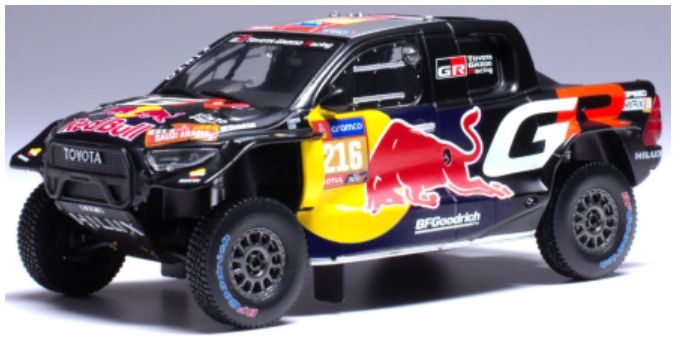 TOYOTA HILUX GR DKR EVO TU1 2024 DAKAR RALLY CAR 1:43 SCALE IXO DETAILED MODEL Carousel 4