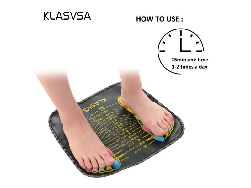 KLASVSA Reflexology Walk Stone Foot Leg Pain Relieve Relief Walk Massager Mat Carousel 1