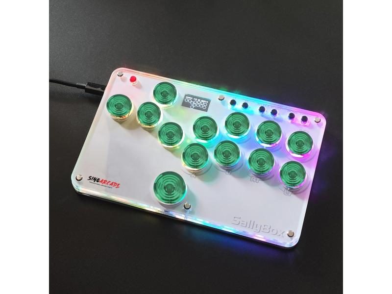 Mini HitBox SallyBox Gamerfinger Caps LED Light Stick Controller WASD Mixbox Carousel 1