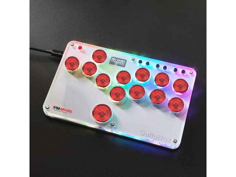 Mini HitBox SallyBox With Gamerfinger Caps LED Light Fighting Stick Controller Carousel 1