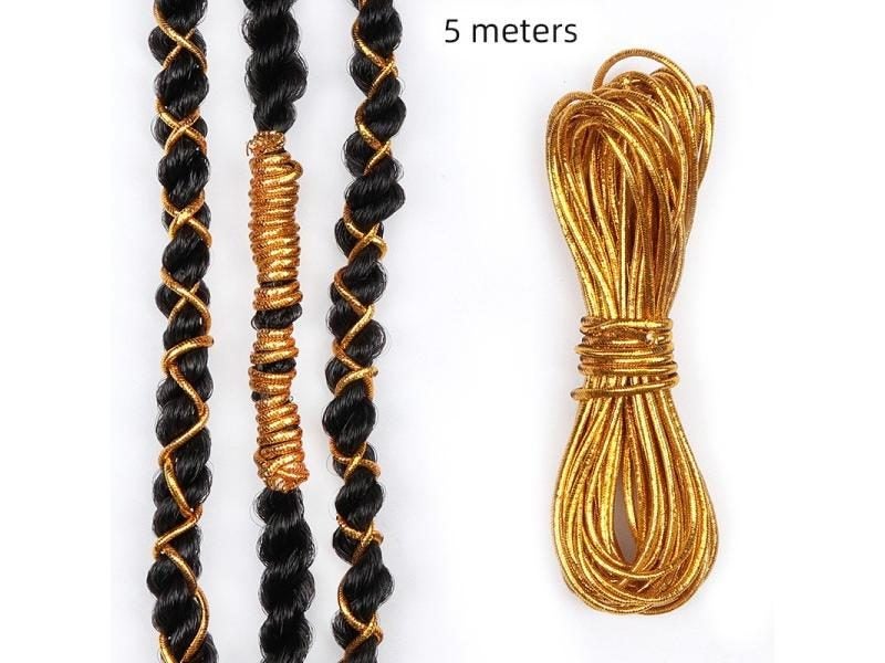 Dreadlock Braids Hair Accessories Silver Gold Braiding Cord Carousel 1