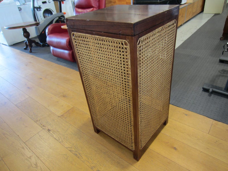 Vintage Teak & Rattan Storage Box Carousel 2