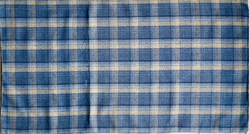 Blue Blanket Pattern Upholstery Fabric including Matching Squab Cover Carousel 2