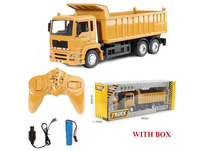 Rc Cars Dump Truck Vehicle Toys For Children Boys Xmas Birthday Gifts Yellow Carousel 1