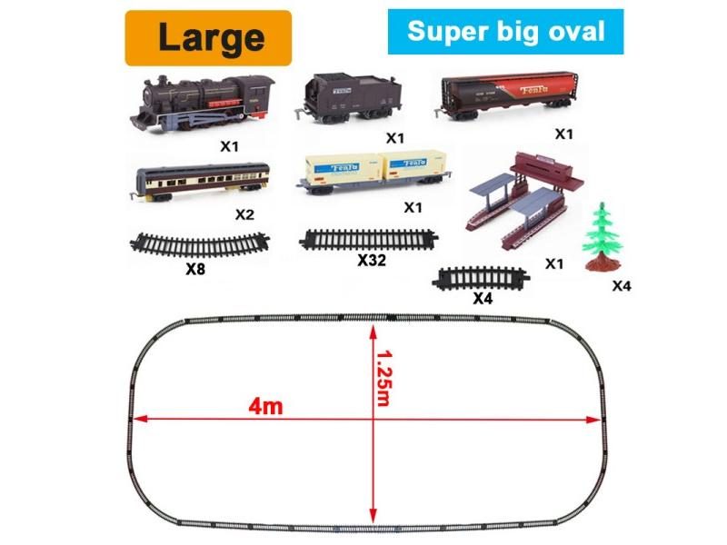 New 1 87 Electric Train Children's Railway Set Track Model Trains RC Toys Carousel 1