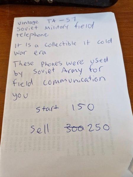Soviet military field telephone Carousel 9
