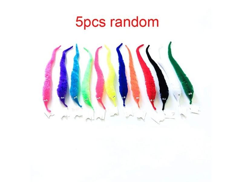 Twisty Worm Magic Toys Party Favors Fuzzy Worm On A String Christmas Halloween Carousel 1