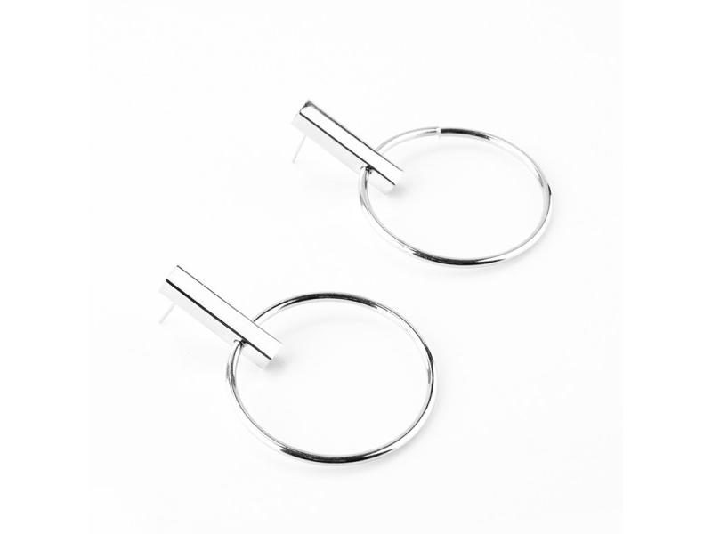 New Korean Simple Geometric Big Circle Ear Hoop Earrings For Women XRE01 Carousel 1