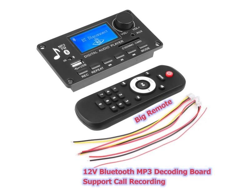 Kebidu 12V Car Audio Receiver Bluetooth 5.0 MP3 Player Module With Recording Carousel 1