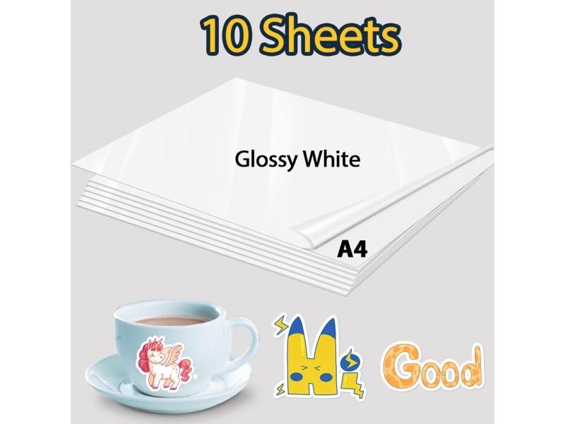 10 Sheets A4 Gold Vinyl Sticker Paper Printable Self Adhesive Carousel 1