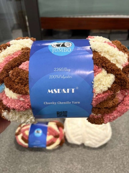 Chenille Yarn - Chunky/jumbo 4 pack 226g per bundle Carousel 2