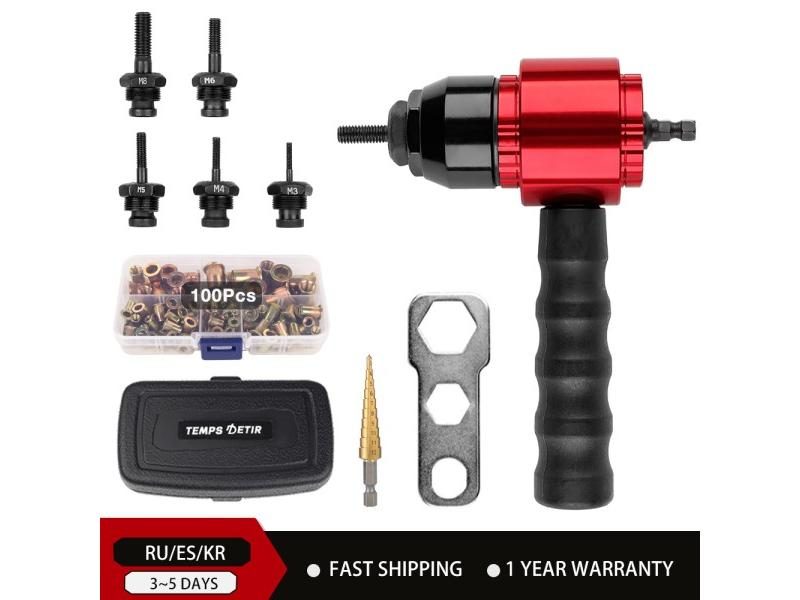 Home Nut Riveting Machine M3-M8 Industrial DIY Riveting Tools With 100 Rivet Carousel 1