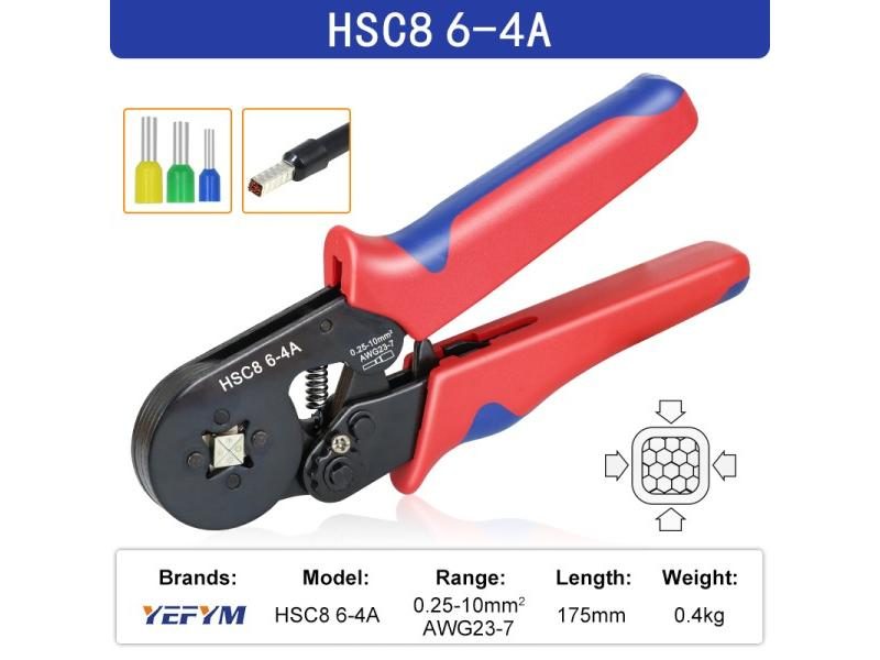 Ferrule Crimping Tool HSC8 6-4/6-6 For Wire End Crimping Carousel 1