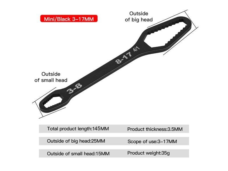 8-22mm Universal Torx Wrench Self-tightening Adjustable Glasses Wrench Board Carousel 1