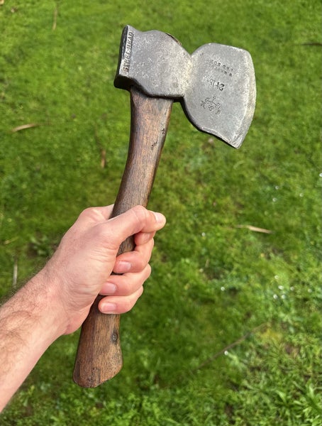$1 reserve. Rare 1800s “W Marples and sons” double sided stamped Kent axe Carousel 19