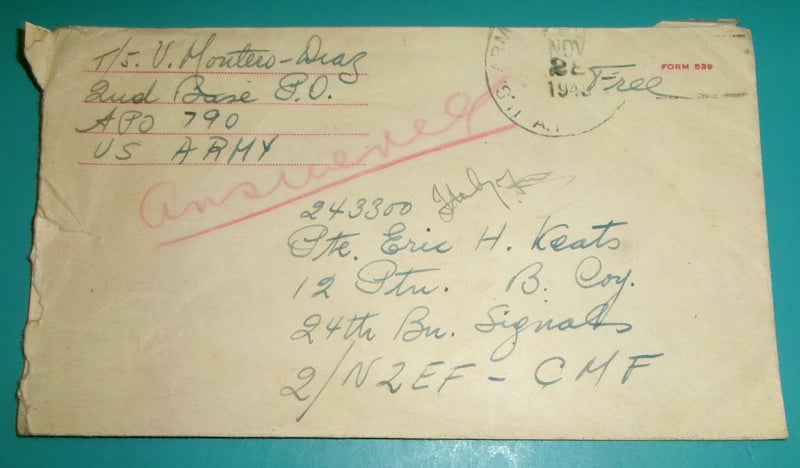 American Red Cross Envelope Addressed To NZ Soldier - WWII Carousel 1