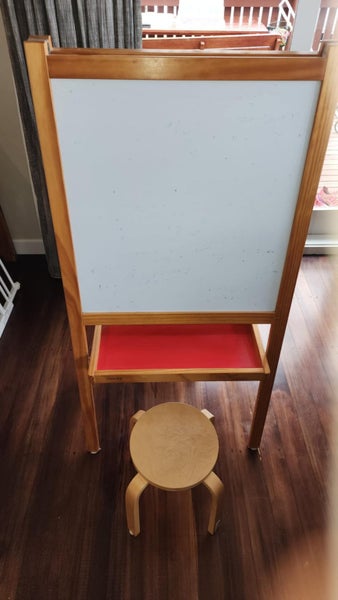 Children's 2 sided Wooden Easel + 2 stools - Mocka Carousel 3