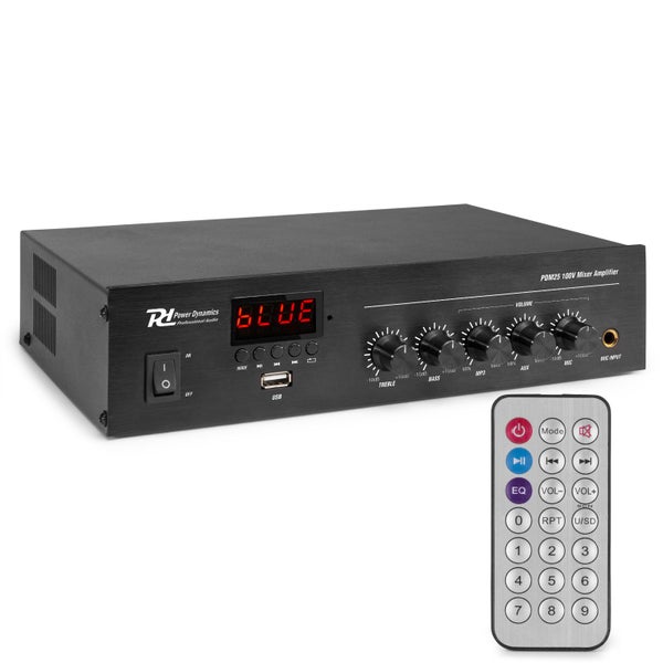 100V Mixer-Amplifier with BT and media player 25W Carousel 1