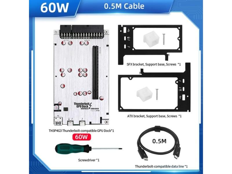 TH3P4G3 GPU Dock Thunderbolt 4 3 To PCIe For Laptop External Video Card Fit Carousel 1
