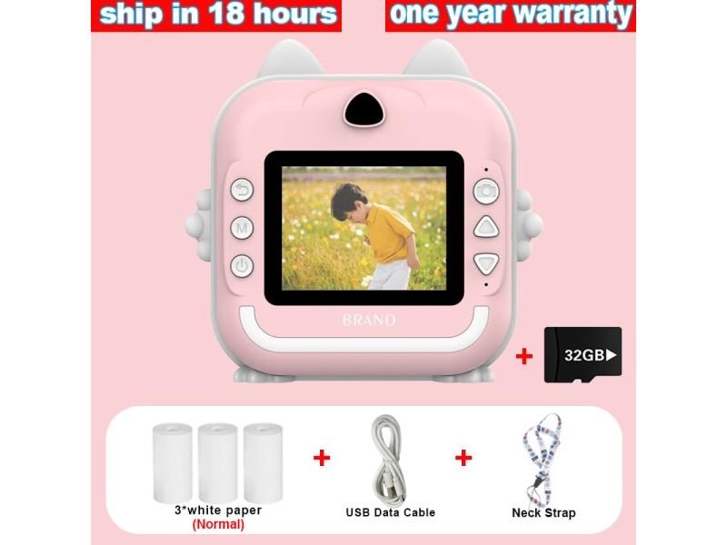 Digital Kids Camera With Mini Thermal Printer For Photography Video Carousel 1