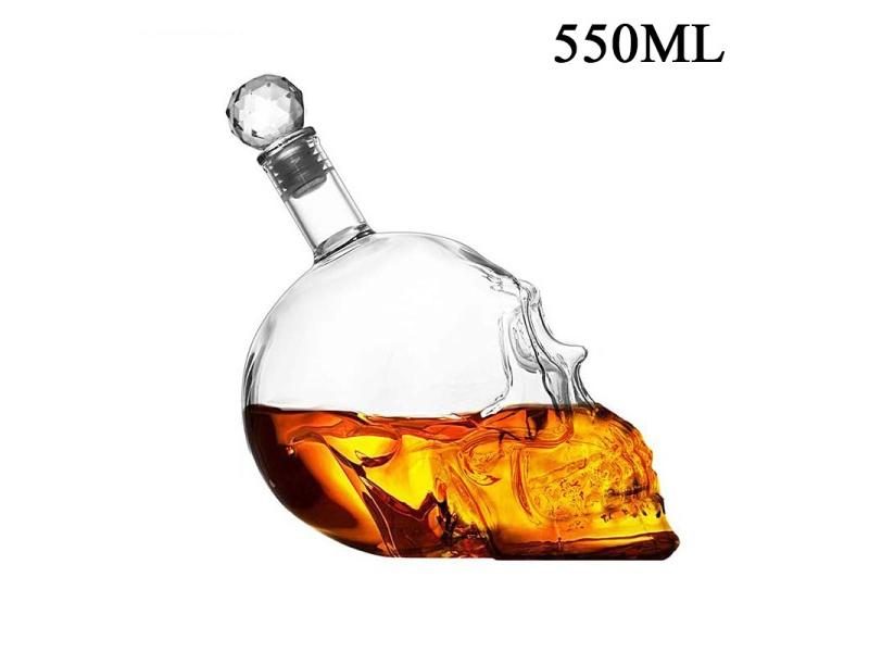 125-1000ml Creative Skull Glass Wine Bottle Whisky Wine Crystal CupsTransparent Carousel 1