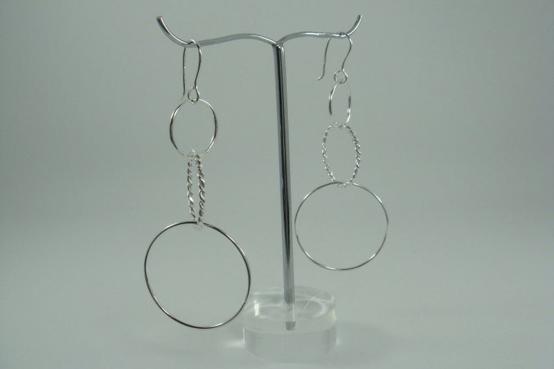 Earrings | long dangle | 80mm length | 925 Sterling Silver #357 Carousel 1