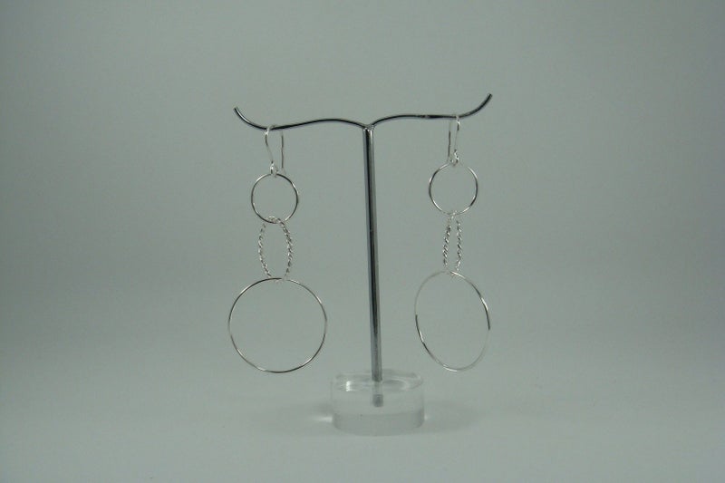 Earrings | long dangle | 80mm length | 925 Sterling Silver #357 Carousel 2