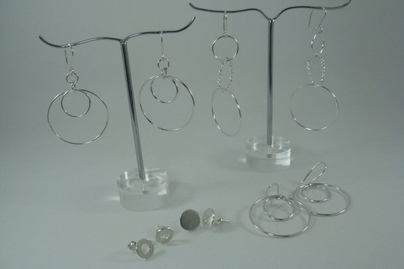 Studs | Washers | 9.3mm | unisex | nz handmade | 925 STG Silver #323 Carousel 5