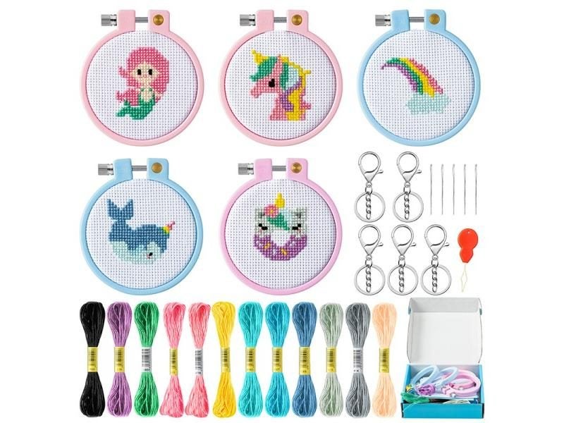 Embroidery Starter Kit DIY Cross Stitch Puppy Polar Animals Craft Material For Carousel 1