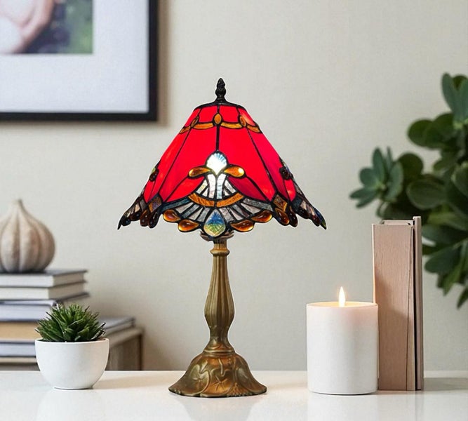 12” Tiffany Table Lamp (30cm Shade) New Design Carousel 2